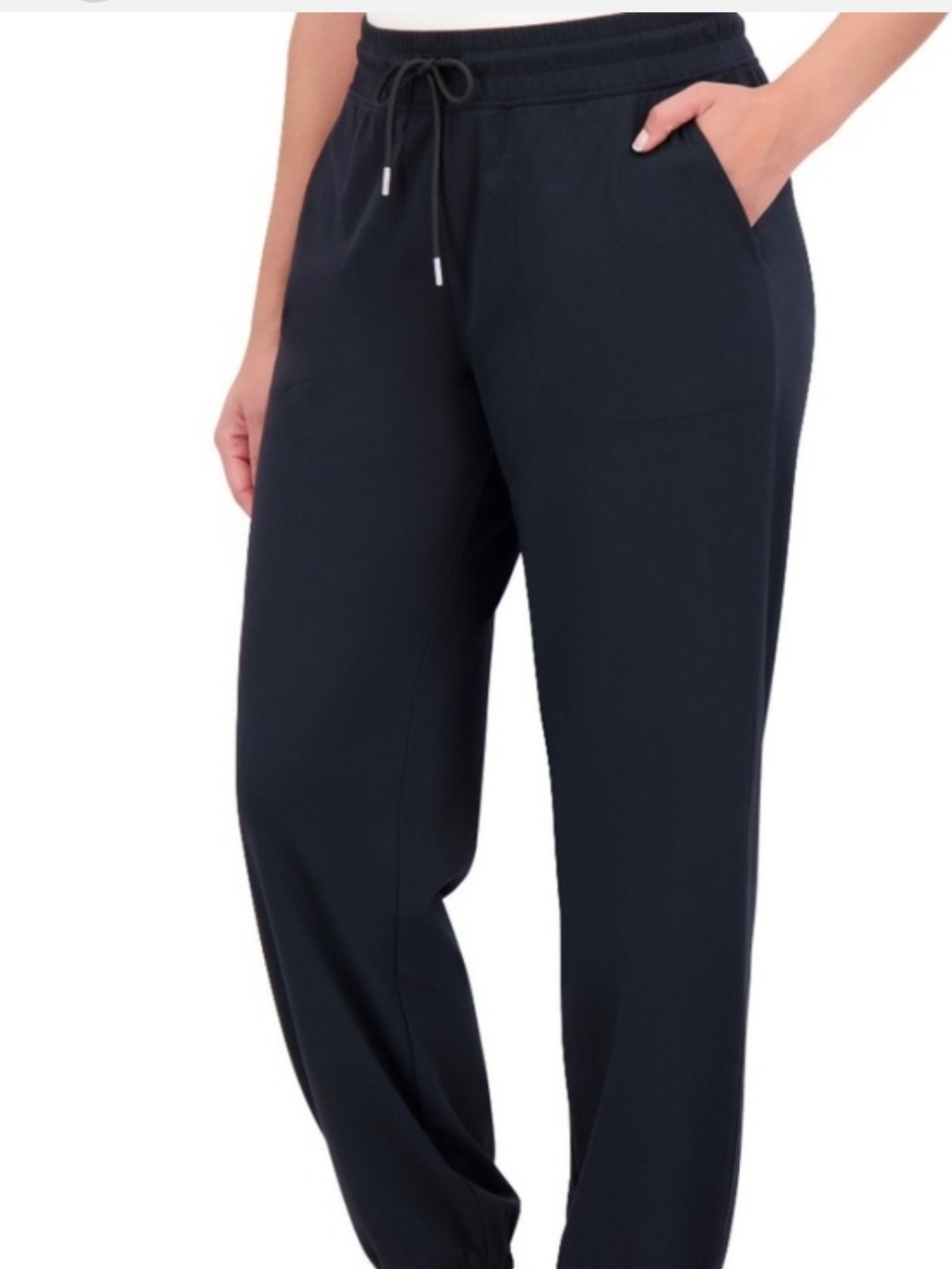 Women's Black Relaxed Drawstring Jogger Pants - Sage - 2x